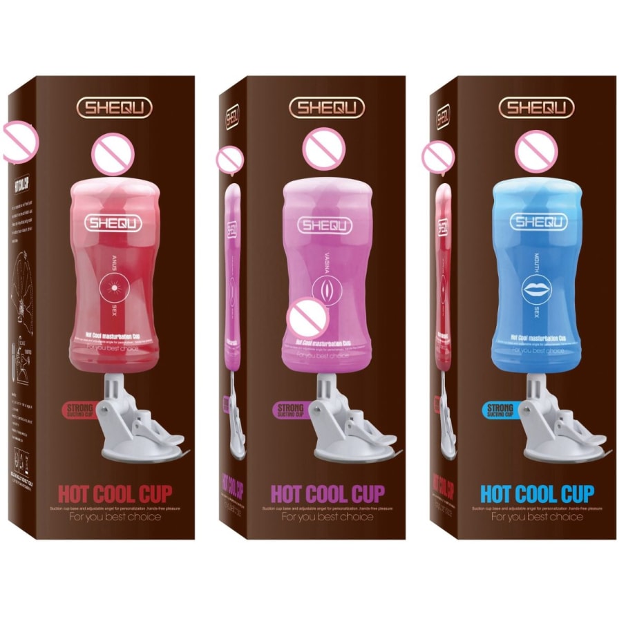 Hot Cool masturbation cup with suction cup ?vagina sex
