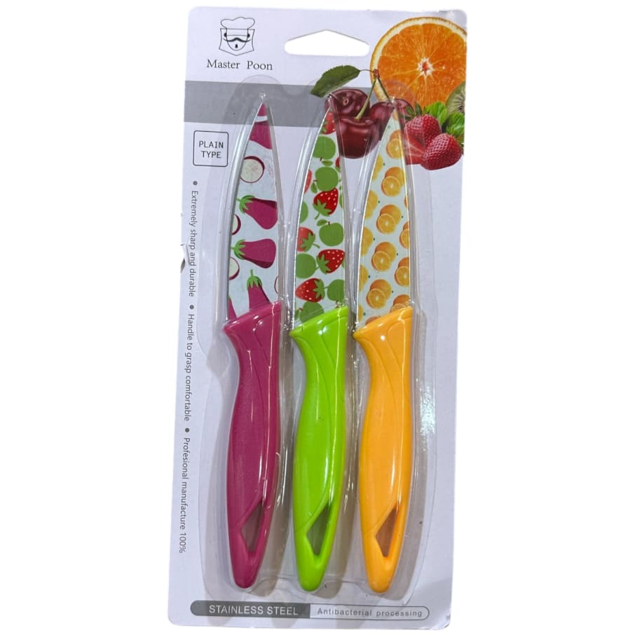 Set cuchillos frutas 3 pzs