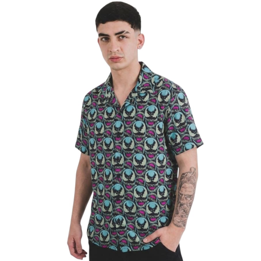 CAMISA HAWAIANA VENOM HOMBRE SEDA FRANCESA