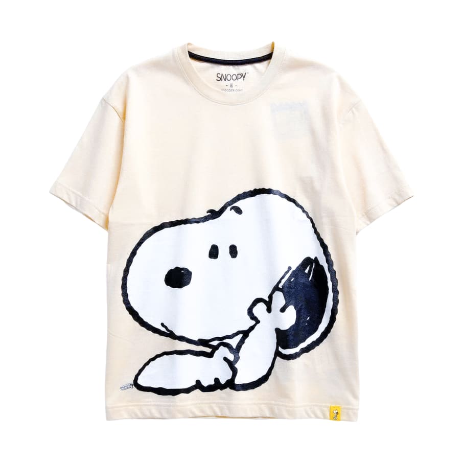 POLO BAS MC SNOOPY MUJER BEIGE