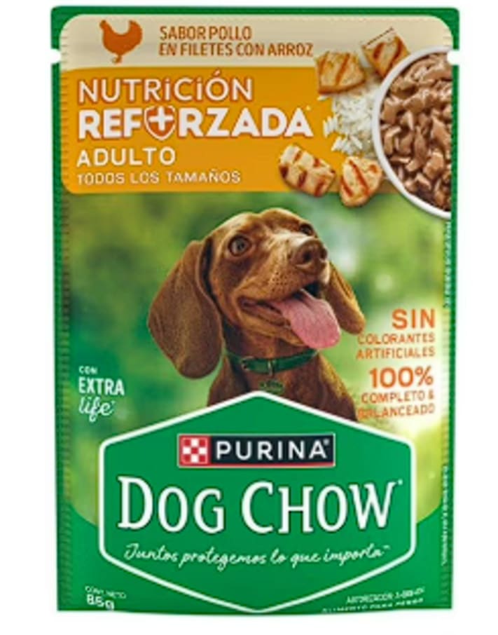 Alimento Dog Chow Adulto Pollo 85 Gr Pouch 