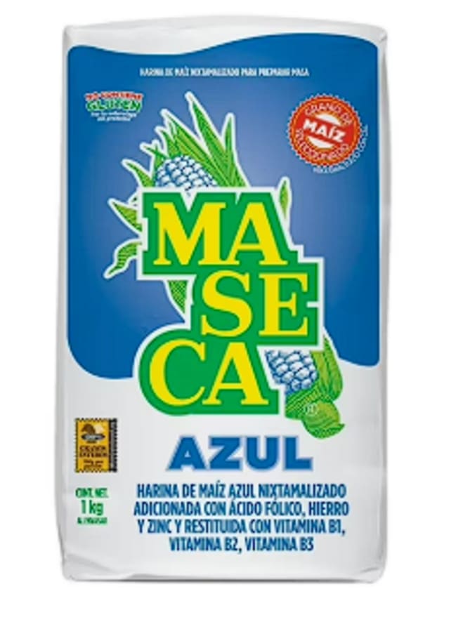 Harina de maíz Maseca azul kilo