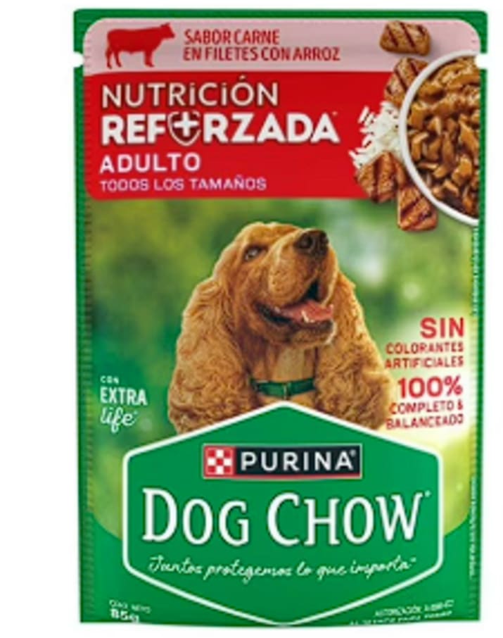Alimento Dog Chow Adulto Carne 85 Gr Pouch  