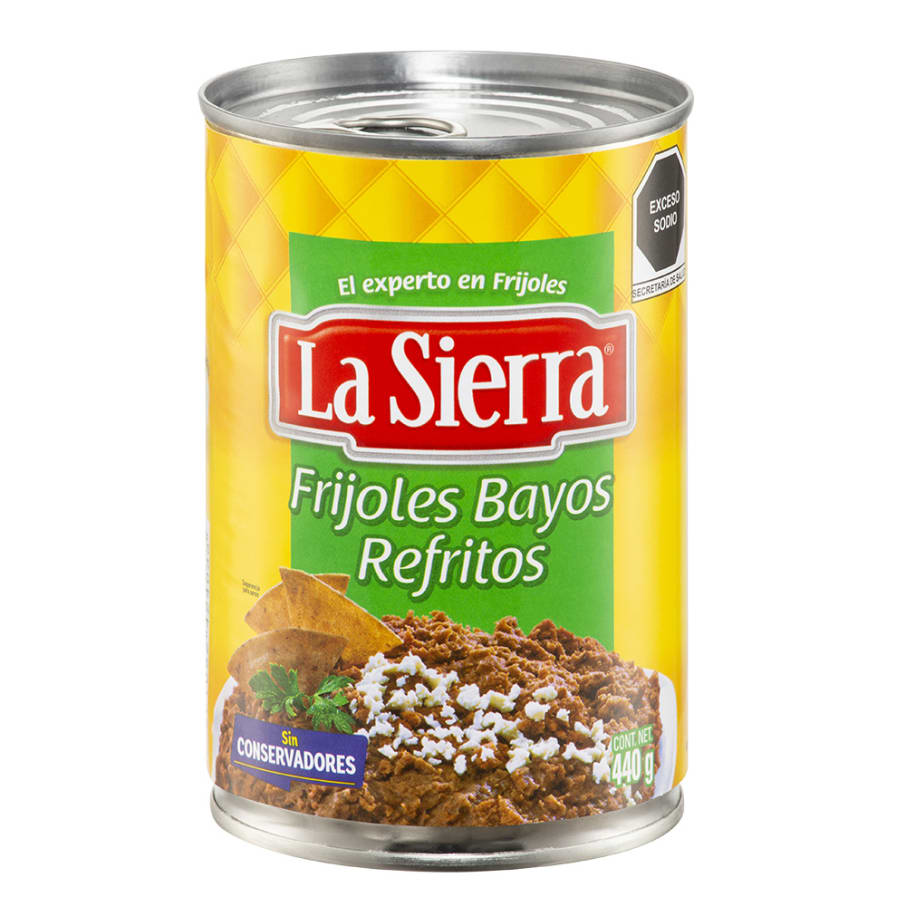Frijoles La Sierra Bayos Refritos 440 Gr Lata