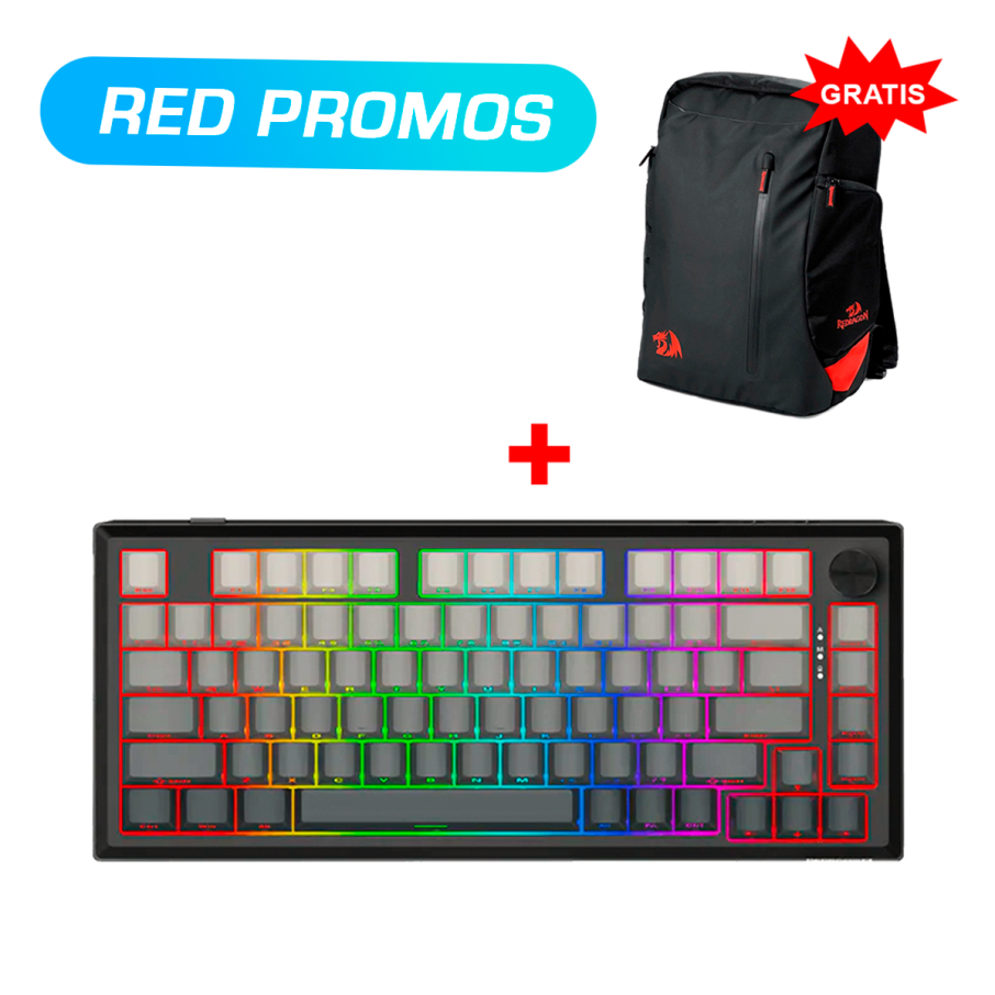 Teclado Redragon PENUMBRA Wireless English K687GG PRO + Mochila Redragon TARDIS 2 GB-94