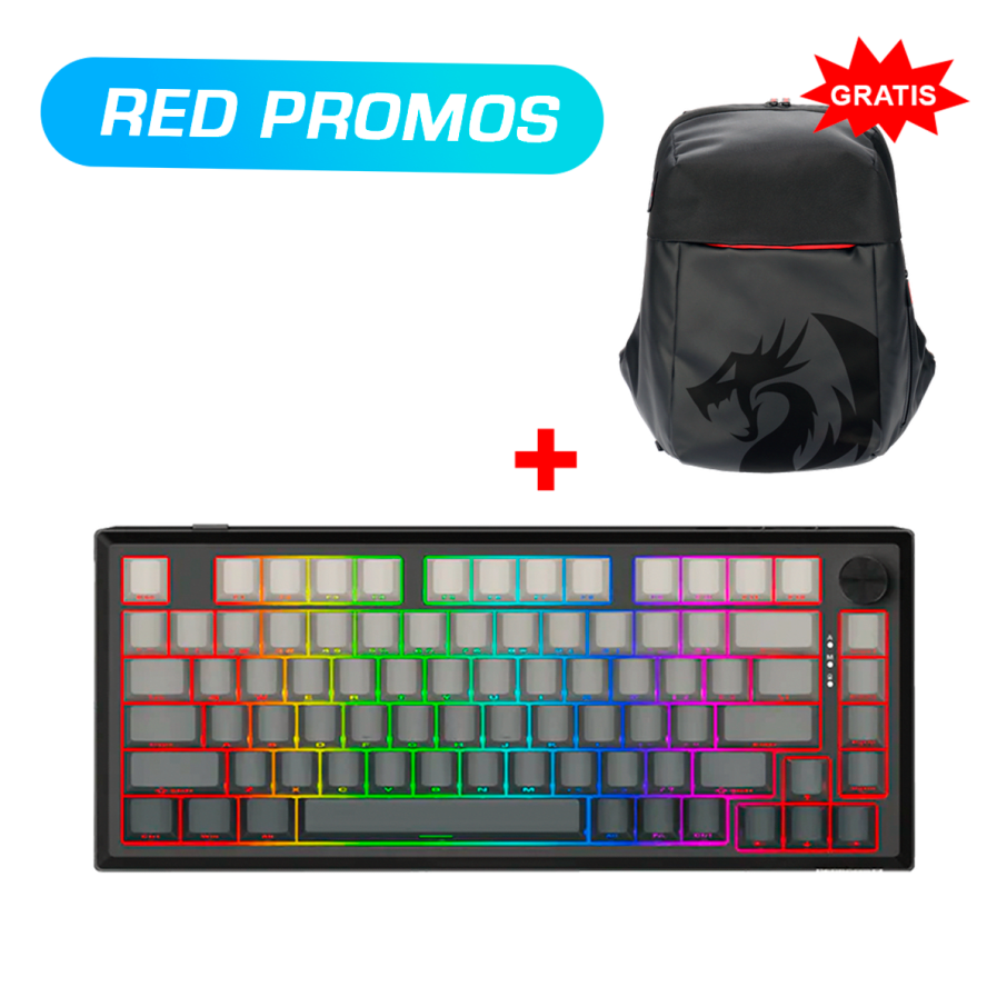 Teclado Redragon PENUMBRA Wireless English K687GG PRO + Mochila Redragon SKYWALKER (TRAVELER) GB-93