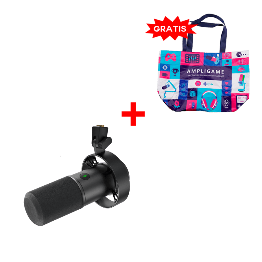 Micrófono Fifine K688 BLACK Dinámico + Bolsa Fifine 2025 
