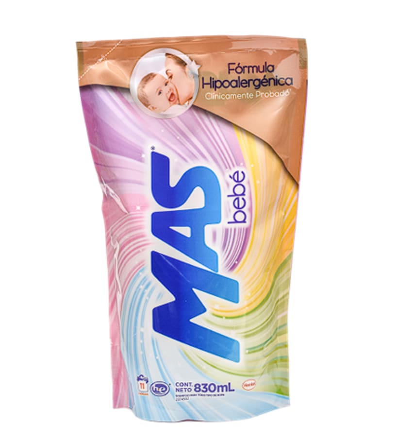 Shampoo Para Ropa Mas Bebe Doypack 830Ml