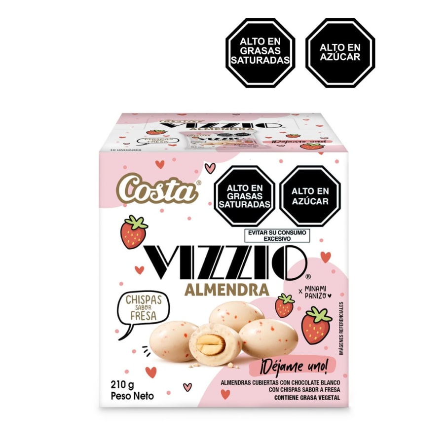 VIZZIO CHOCOFRESA ALMENDRA 10X10X21G