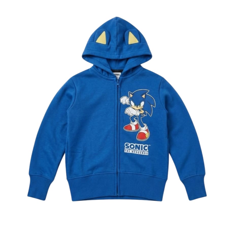 CASACA SONIC NIÑO AZUL FRANELA