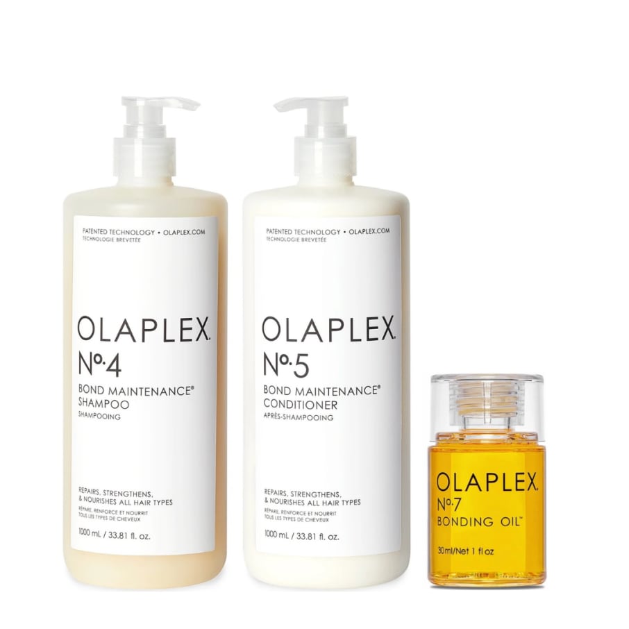 OLAPLEX PACK JUMBO SHP + COND + ACEITE 