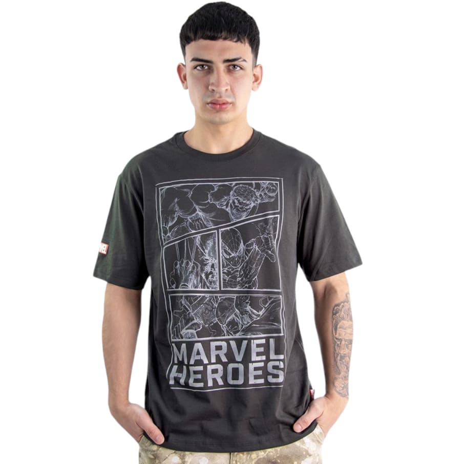 POLO HOMBRE GRIS MARVEL COMICS