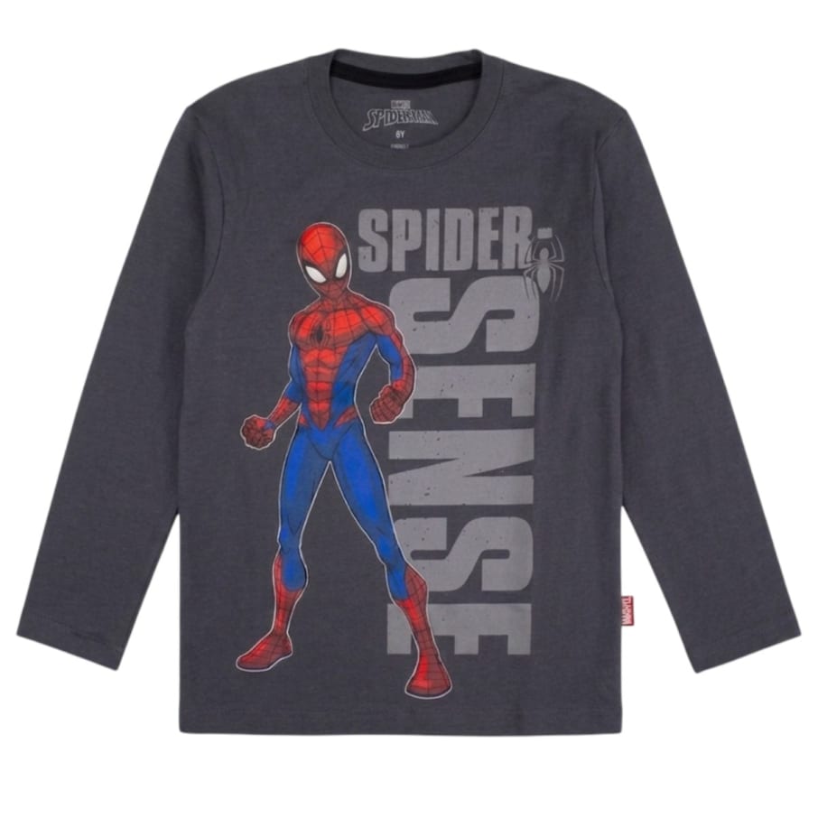 POLO BAS ML PLOMO COLEGIAL SPIDERMAN