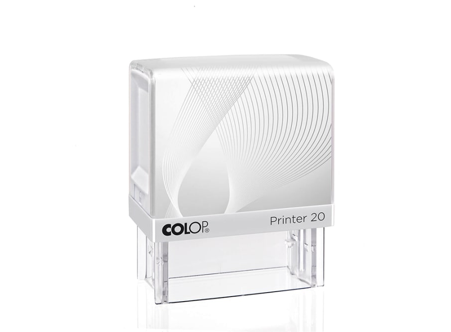 144753 - SELLO COLOP PRINTER 20 BLANCO - ALM. NEGRO 14X38