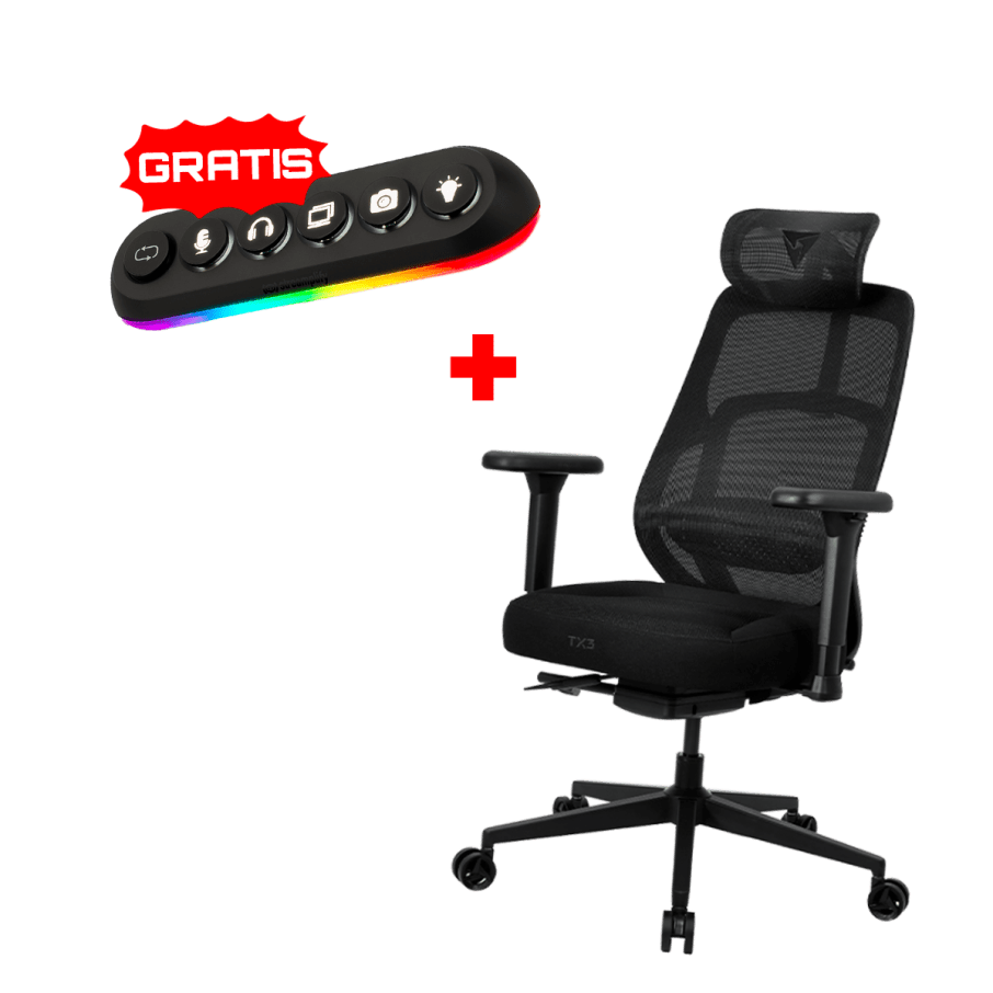 Silla ThunderX3 YAMA 360 Mesh Black + Hub Streamplify HUB DECK5-RGB 5 Puertos USB