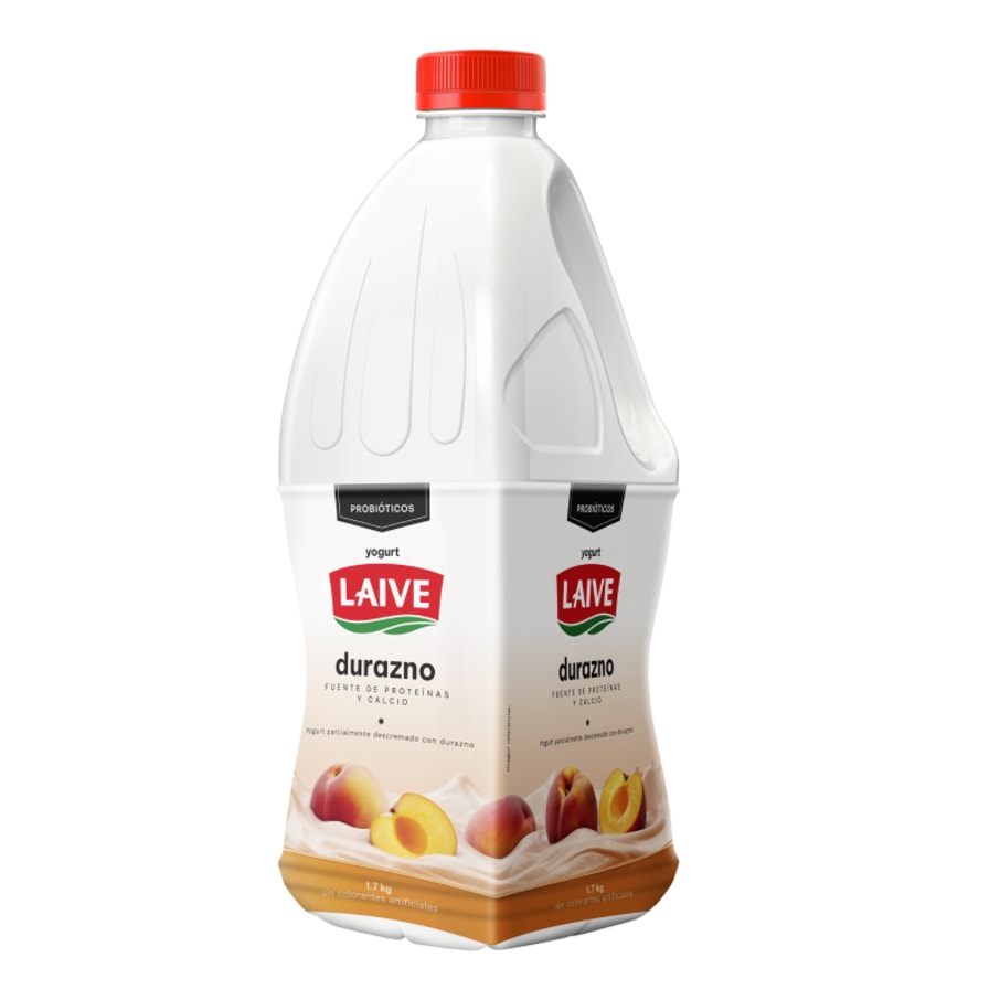 Yogurt probiótico laive durazno galonera 1.7kg