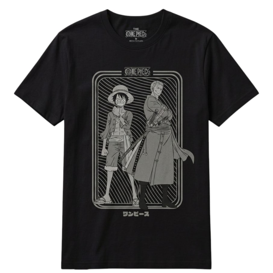 POLO BAS MC ONE PIECE CABALLERO NEGRO ALGOD N