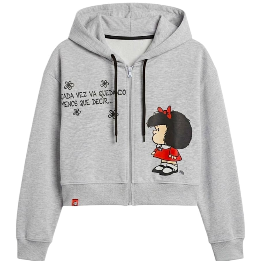 POLERA CON CAPUCHA MUJER MAFALDA HUESO JASPE MLG