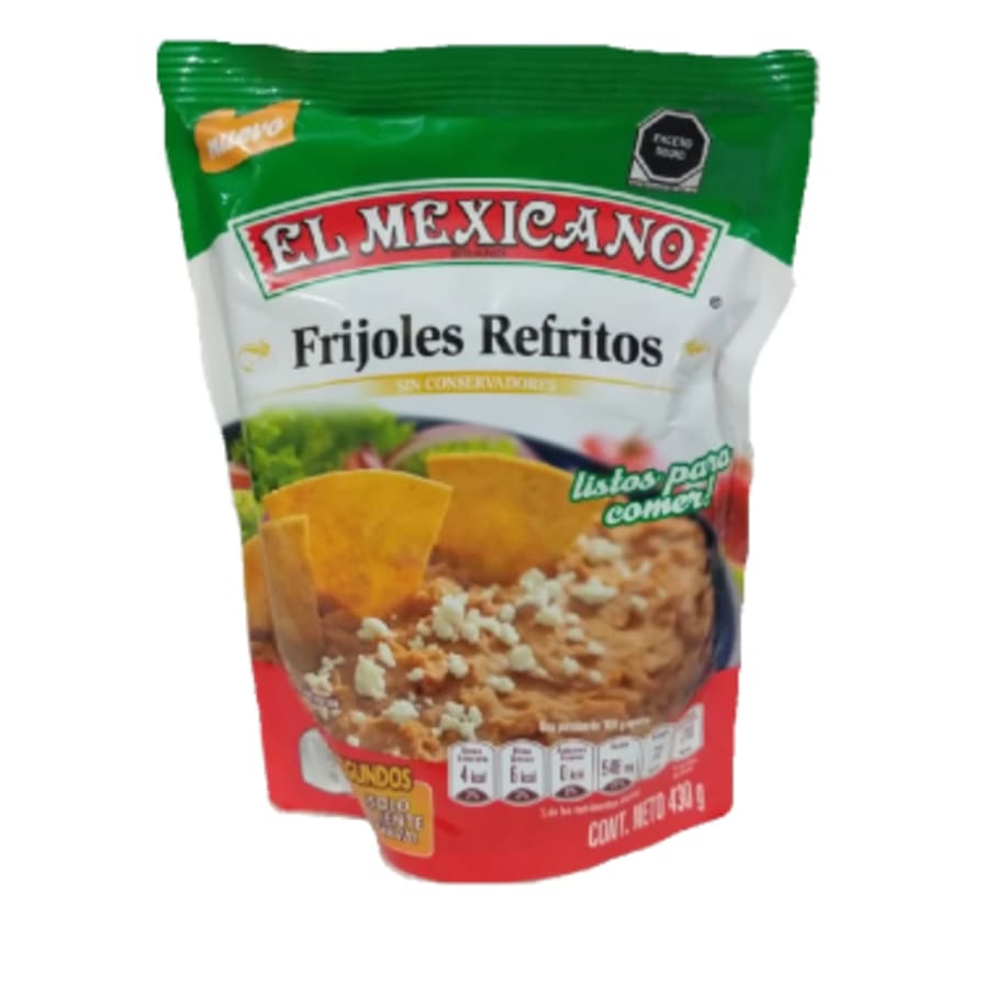 Frijoles El Mexicano Refritos Claros 430Gr Pouch