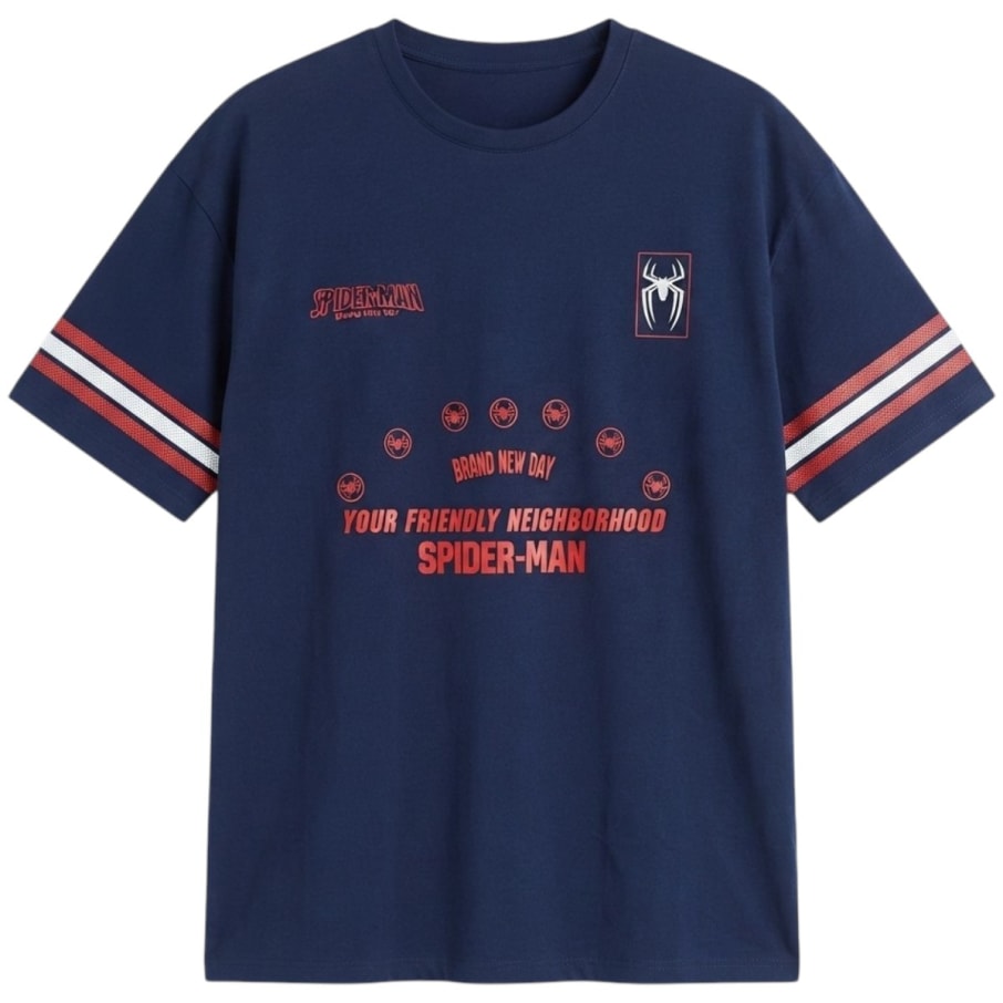 POLO OVERSIZE MC HOMBRE SPIDERMAN BRAND NEW DAY AZUL TOMMY