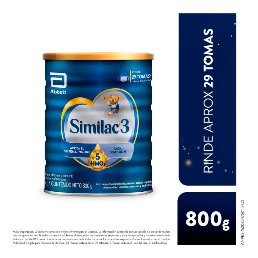 SIMILAC 3 CON MEZCLA DE 5HMOS LATA X 800G