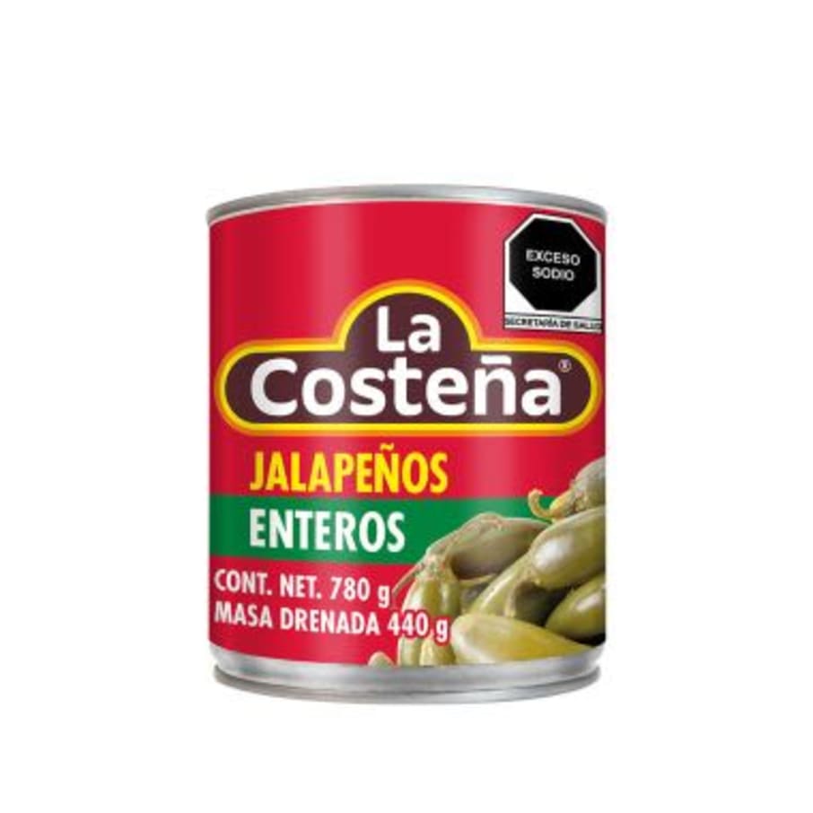 Chiles La Costeña jalapeños enteros 780 gr