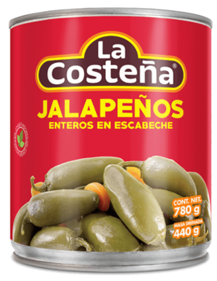 Chiles La Costeña jalapeños enteros 780 gr