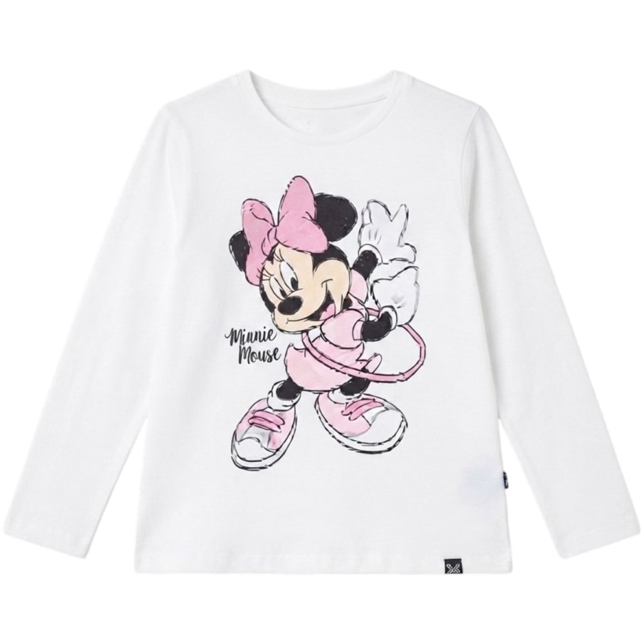 POLO BASICO ML MINNIE MOUSE NI A BLANCO