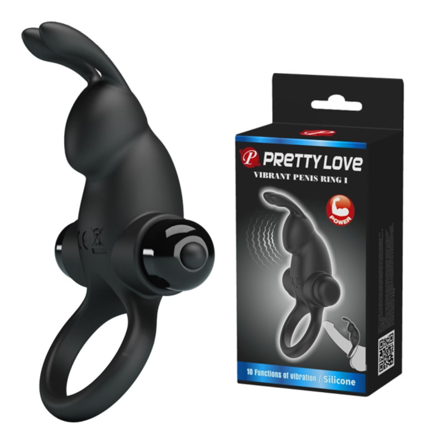 Anillo vibrador Conejo color negro