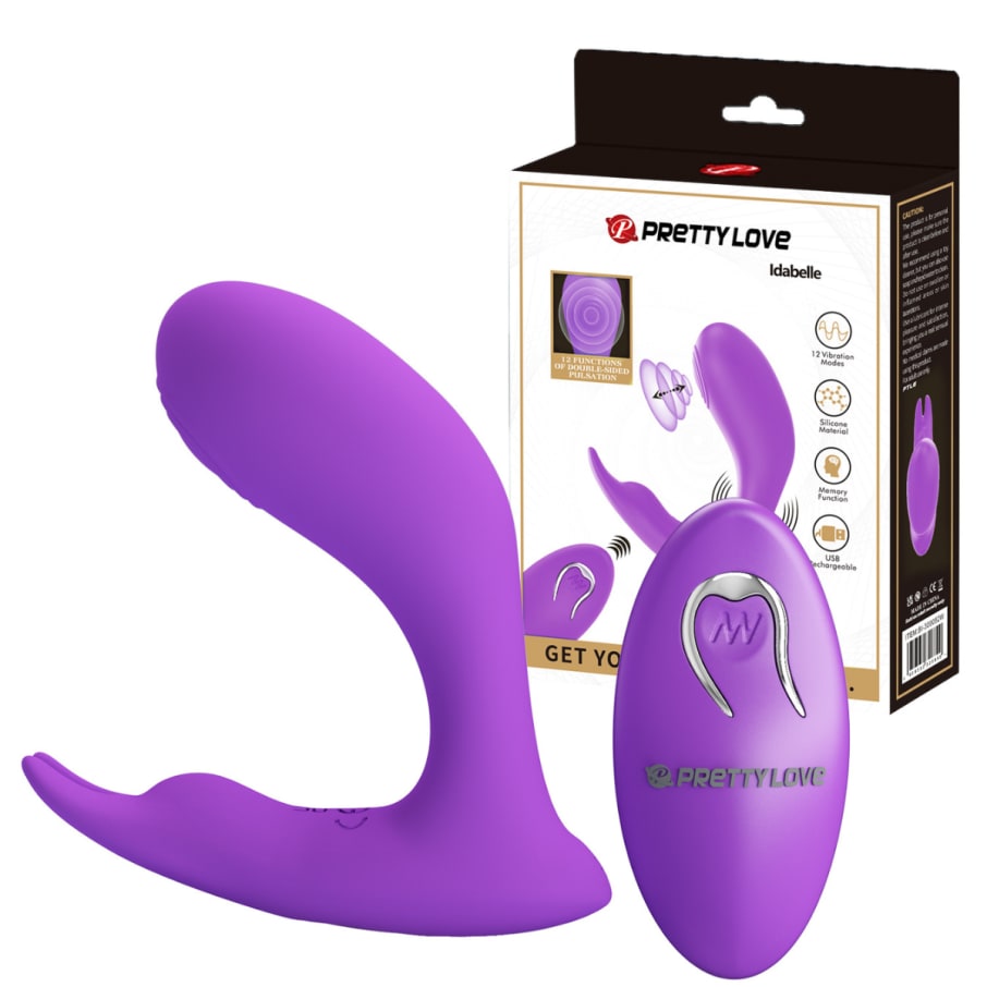 Vibrador con control y pulsaciones Idabelle color morado