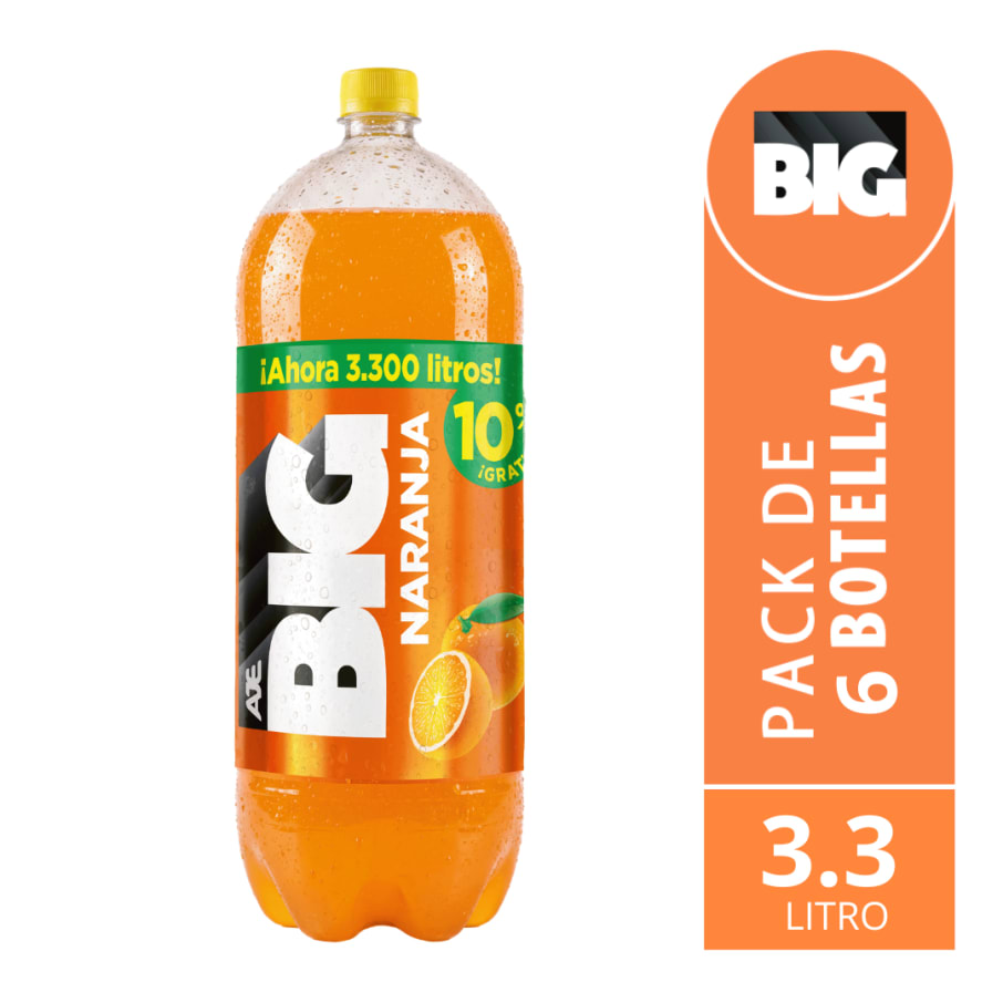  BIG NARANJA PET NO RETORNABLE 3300  