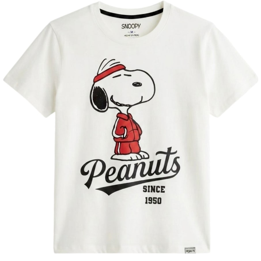 POLO SNOOPY MUJER MARFIL