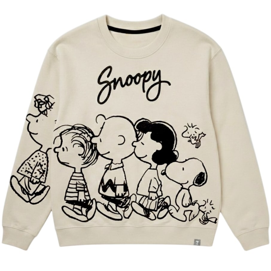 POLERA  SNOOPY MUJER BEIGE FRENCH TERRY