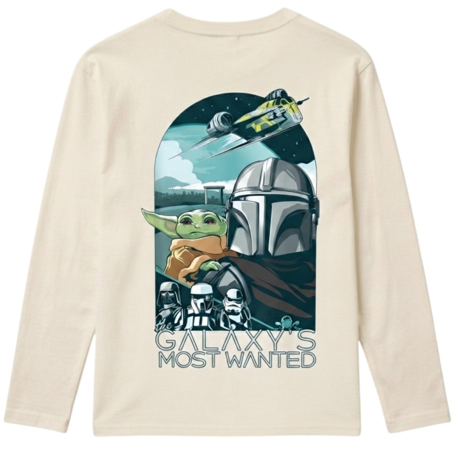 POLO BASICO ML STAR WARS NI O MARFIL