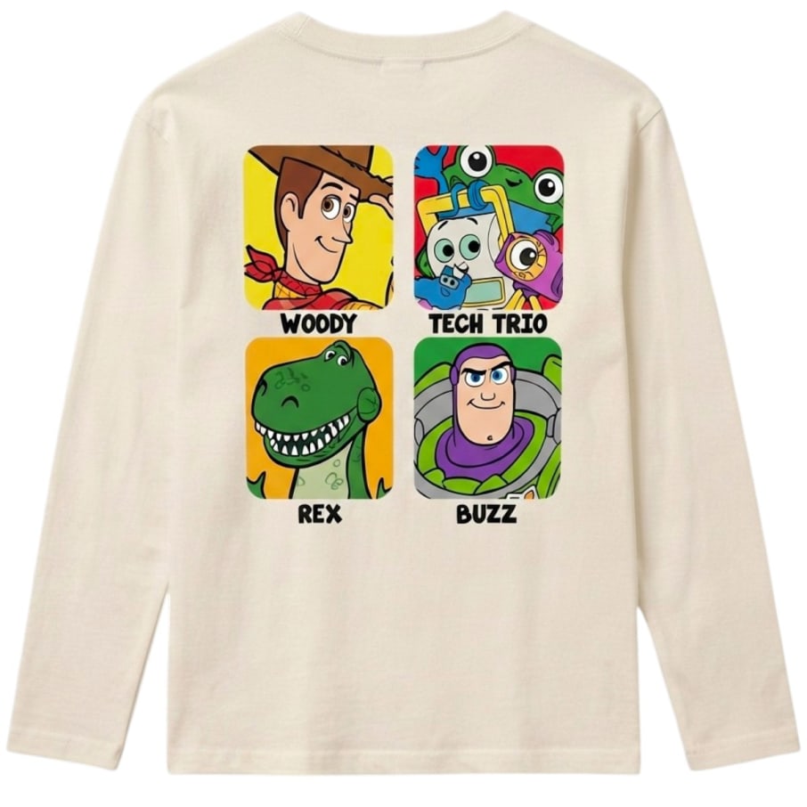 POLO BASICO ML TOY STORY NI O MARFIL