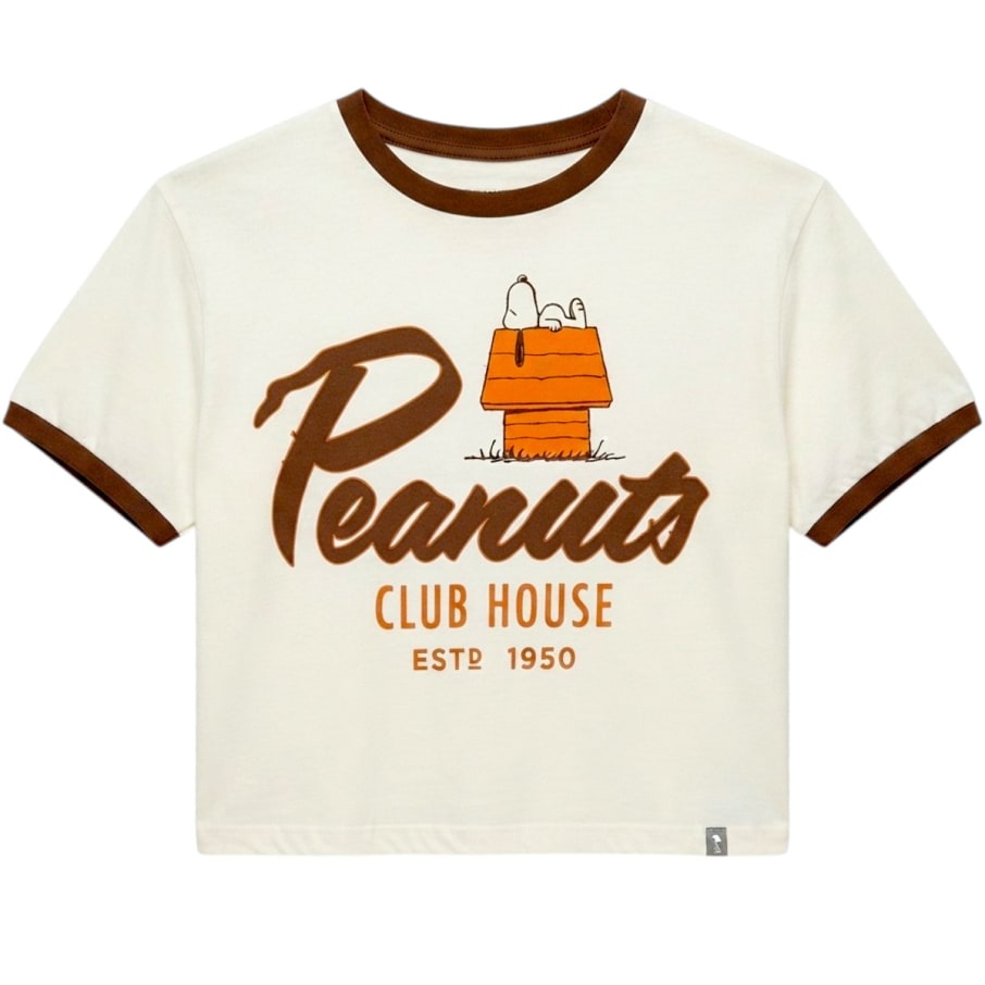 POLO SEMICROP MC SNOOPY DAMAS MARFIL 1 ALGOD N