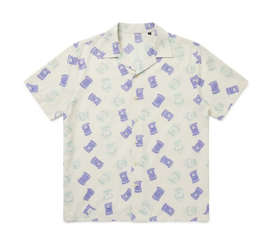 CAMISA HAWAIANA SOUTH PARK HOMBRE SEDA FRANCESA