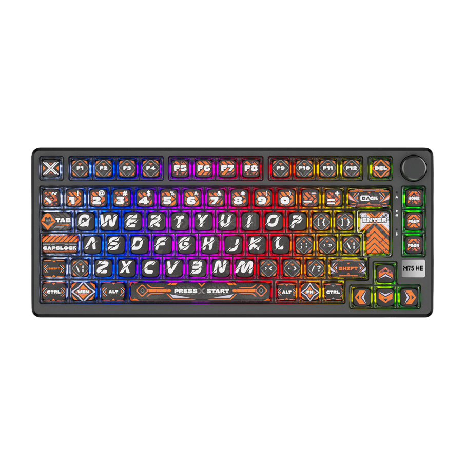 Teclado Royal Kludge RK-M75 HE Cableado Español HEPHAESTUS  - MINT MAGNETIC SWITCH