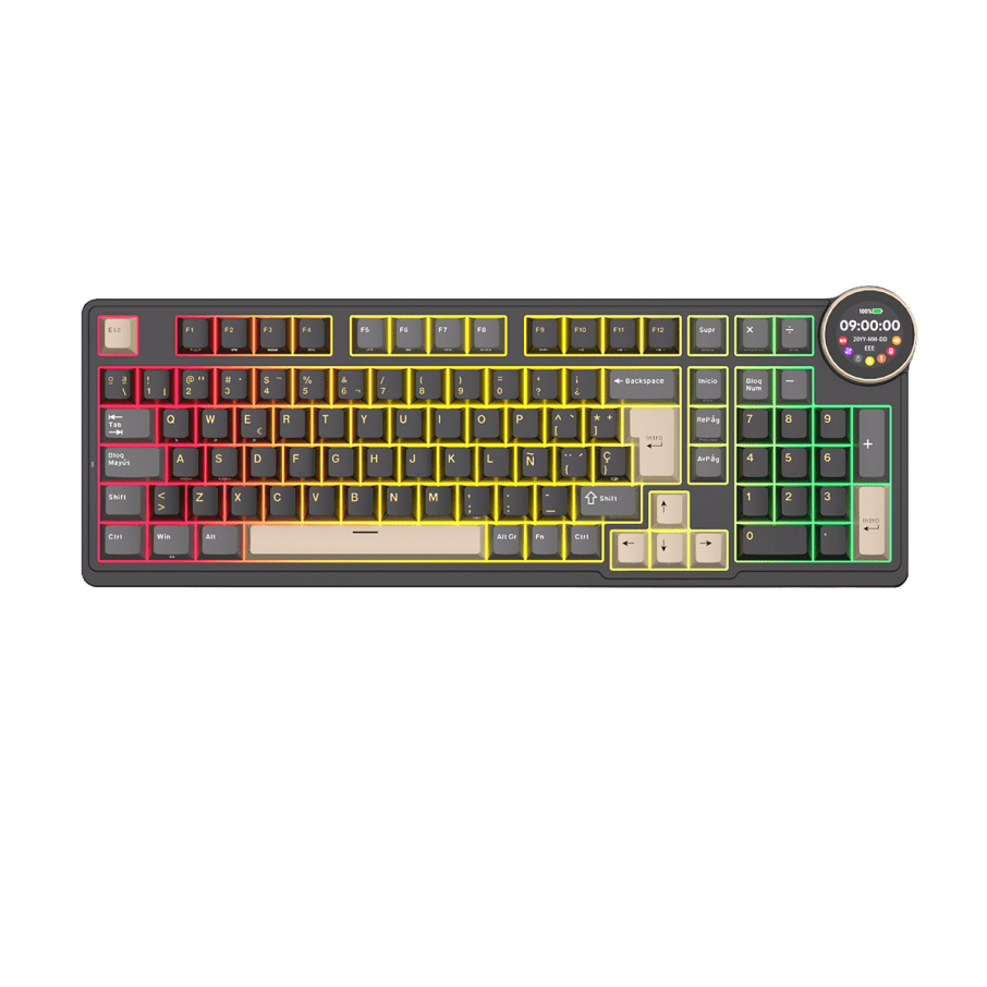 Teclado Royal Kludge RK-N99 Inalámbrico Español PHANTOM - CREAM SWITCH
