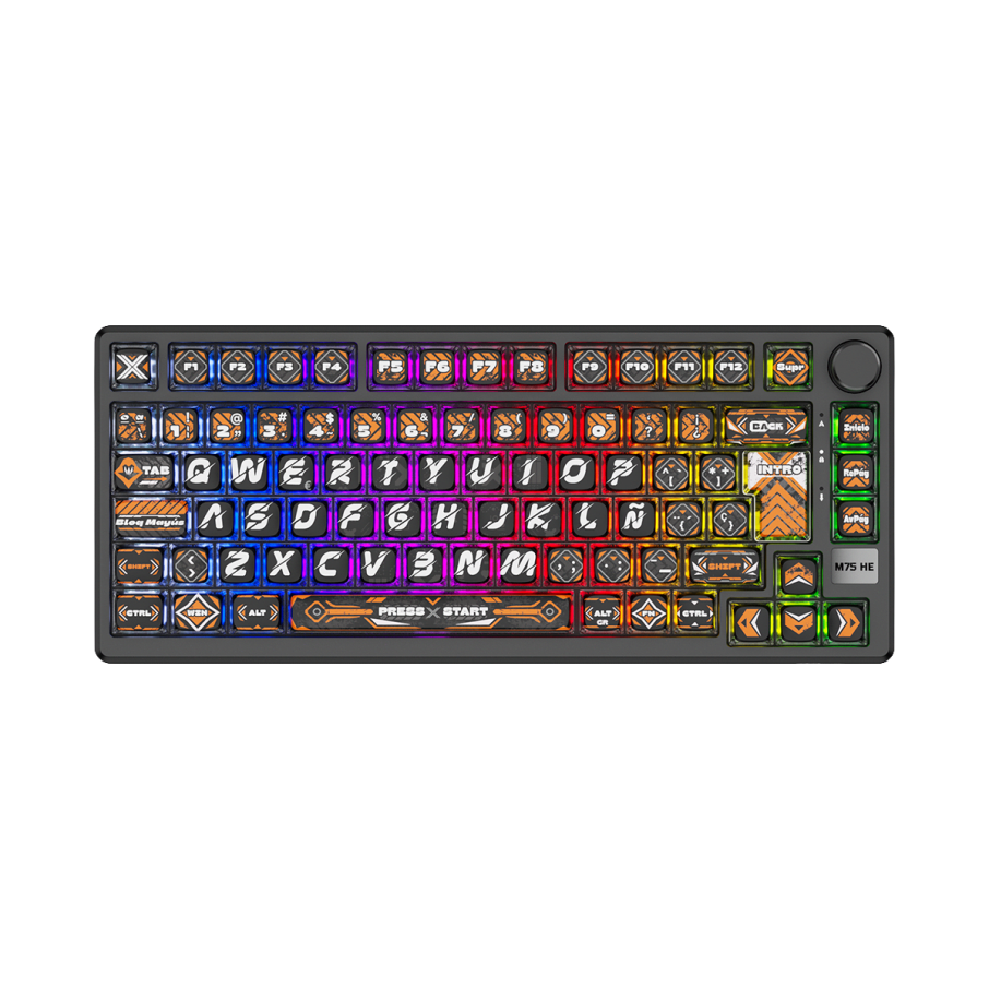 Teclado Royal Kludge RK-M75 HE Cableado Español HEPHAESTUS  - MINT MAGNETIC SWITCH
