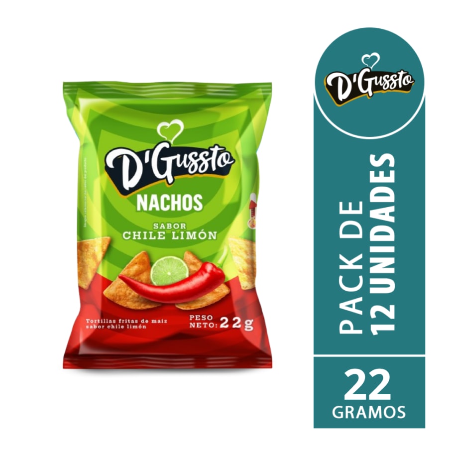 D´GUSSTO NACHOS SABOR QUESO 22g