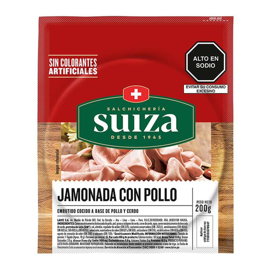 JAMONADA CON POLLO SUIZA PQT 200G