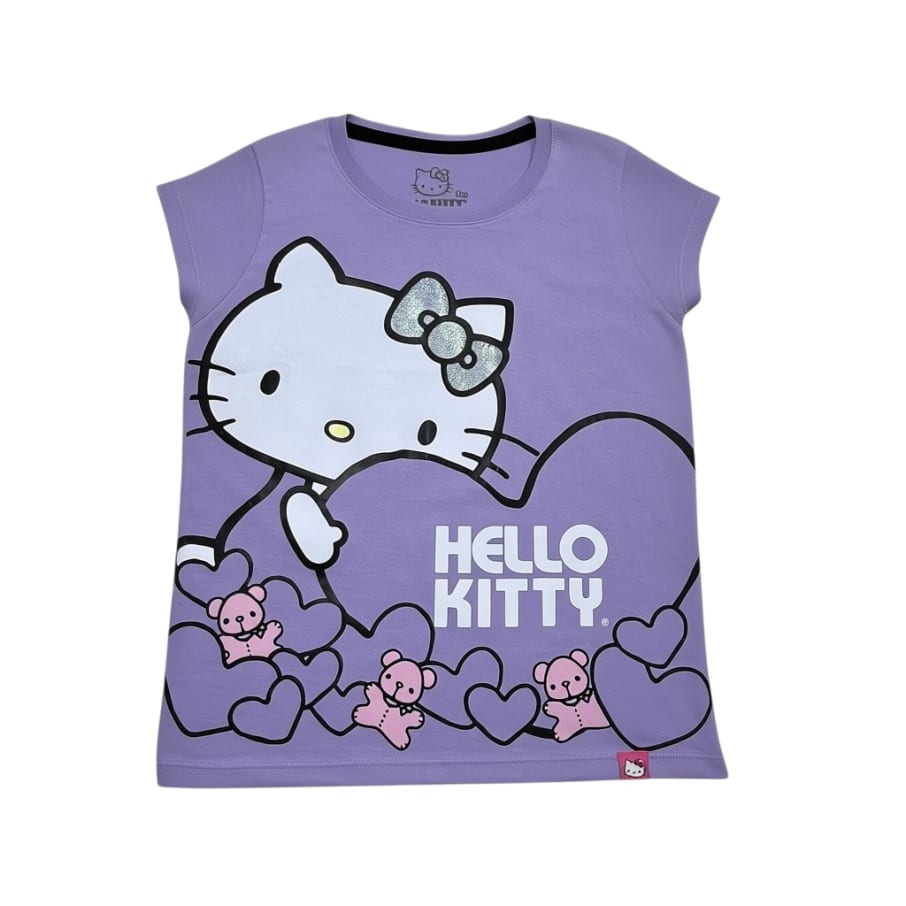 POLO BASICO MC NI A HELLO KITTY  LILA