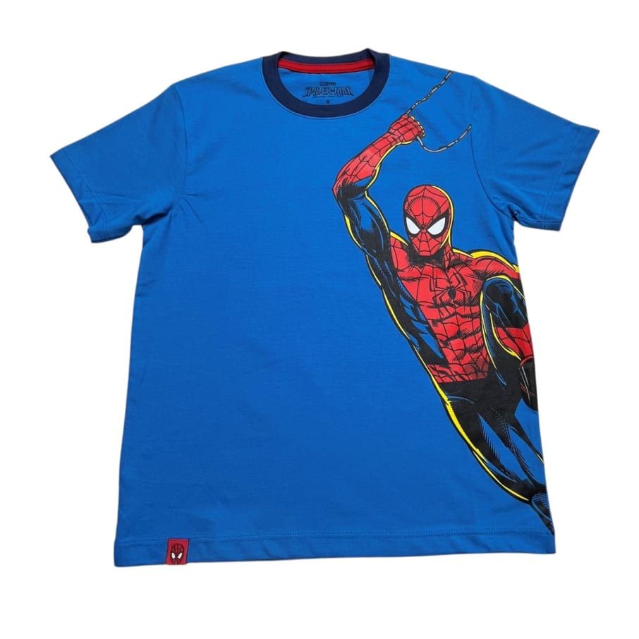 POLO BASICO MC NI O SPIDERMAN  COBALTO