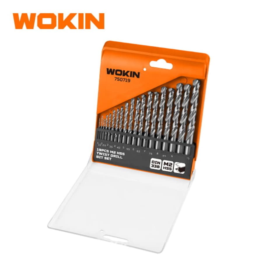 Set Brocas HSS M2, 19 Piezas Wokin