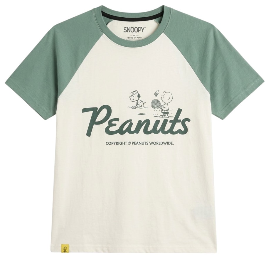 POLO BAS MC SNOOPY MUJER BEIGE CLARO
