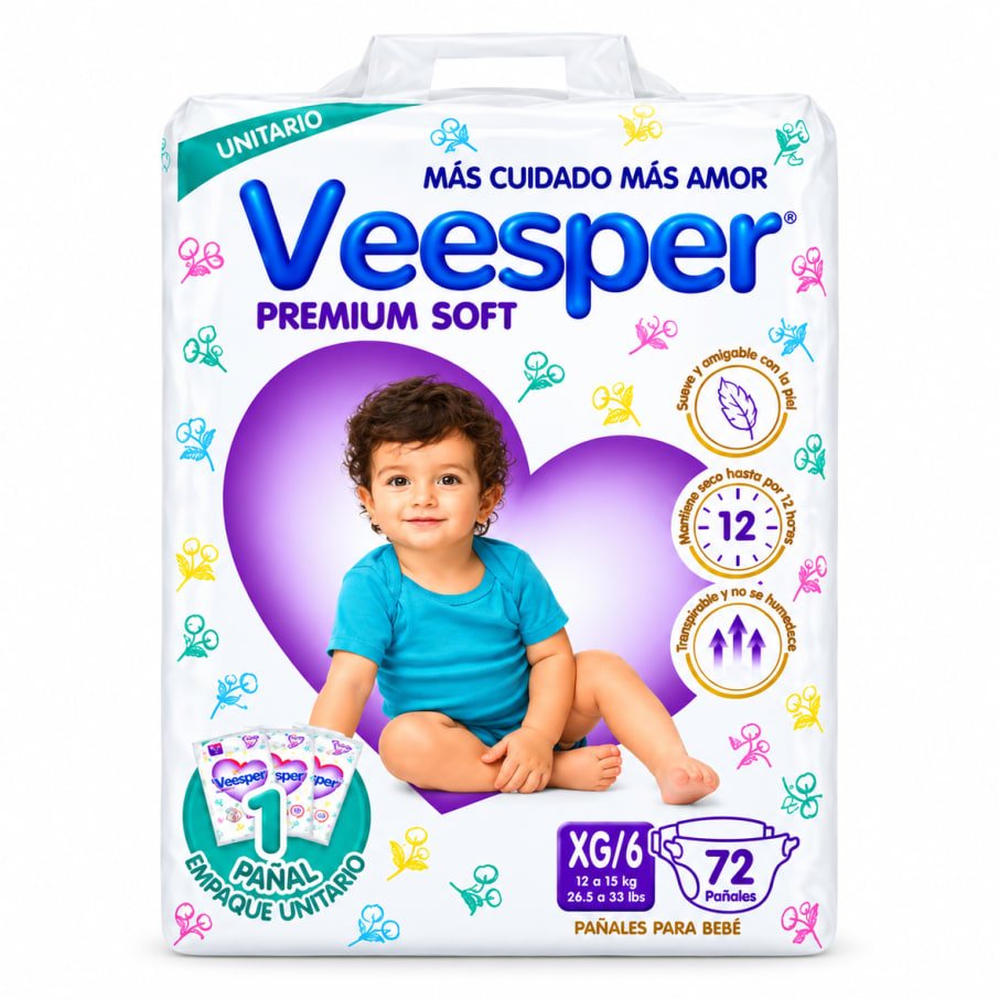 VEESPER PREMIUM PAÑAL XG X 72 C/B     