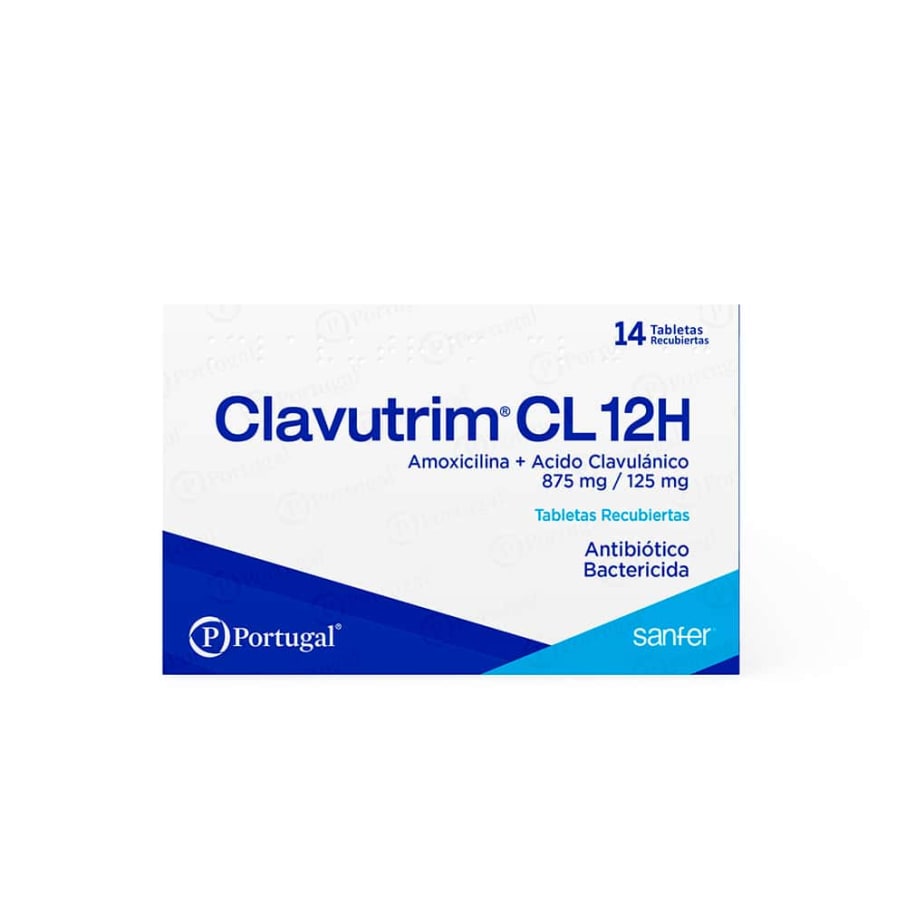CLAVUTRIM CL12H 875MG+125MG TABL.REC. X 14 