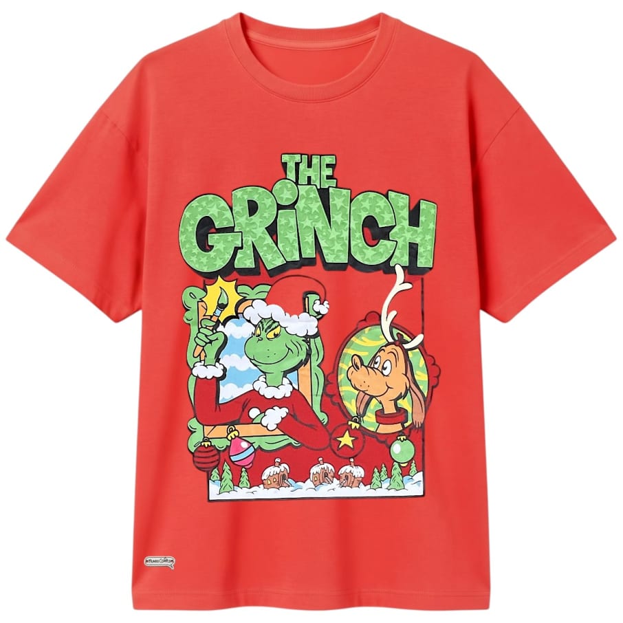 POLO OVERSIZE MUJER THE GRINCH ROJO