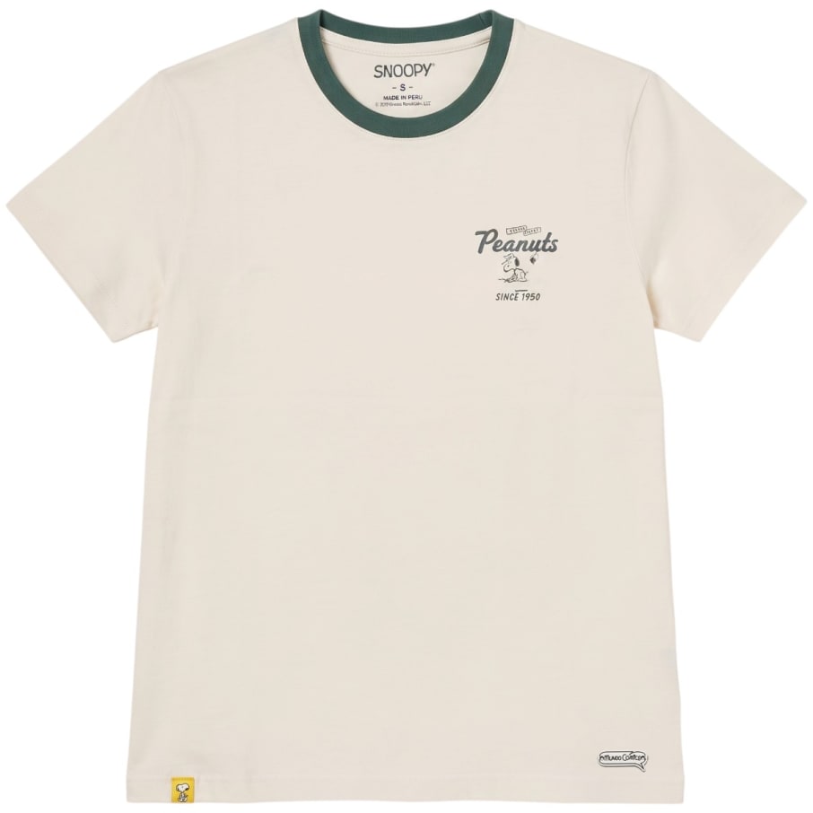 POLO BAS MC MUJER SNOOPY MARFIL